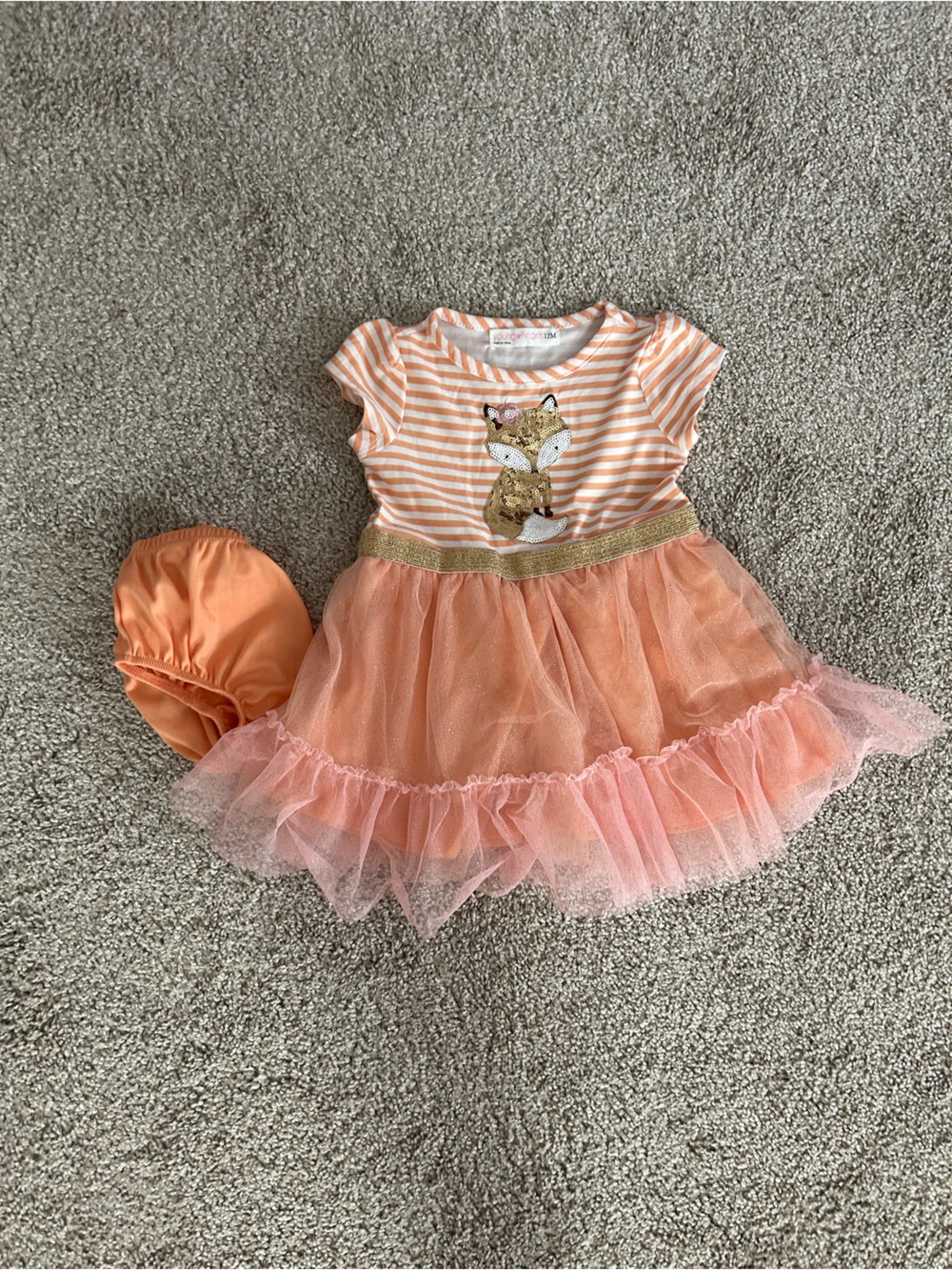 Young Hearts 12 Month Fox Dress